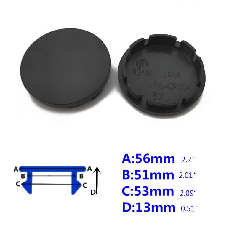 4 st/set 56mm bilhjulets centrumkåpor universal abs fordonsdäck däckfälgskydd dekorationer