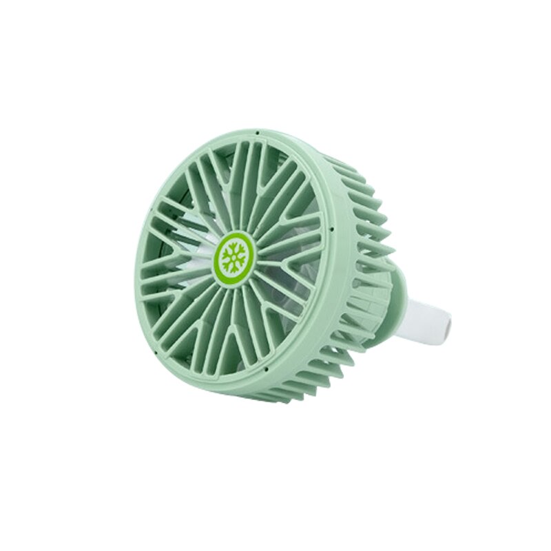 Car Multi-Function Ambient Light Fan Air Conditioning Wind Regulation Car USB Air Outlet Center Console Decoration: Green