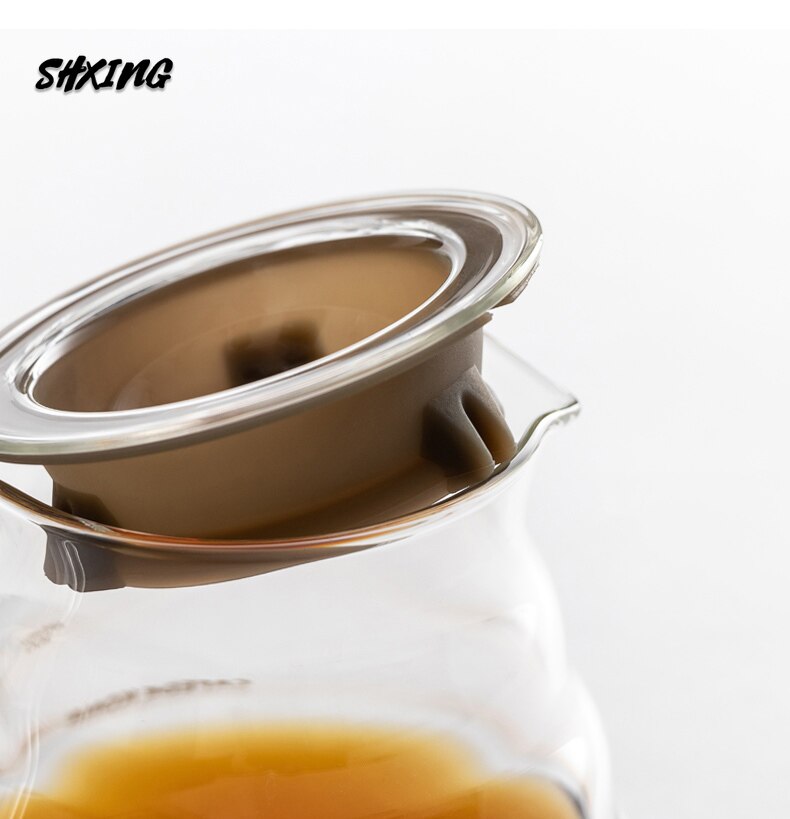 Sky gryte  v60- kanne-stil kan fyrstikker med  v60- filter kaffekanne trebrakett glass kaffedripper egnet til bursdag