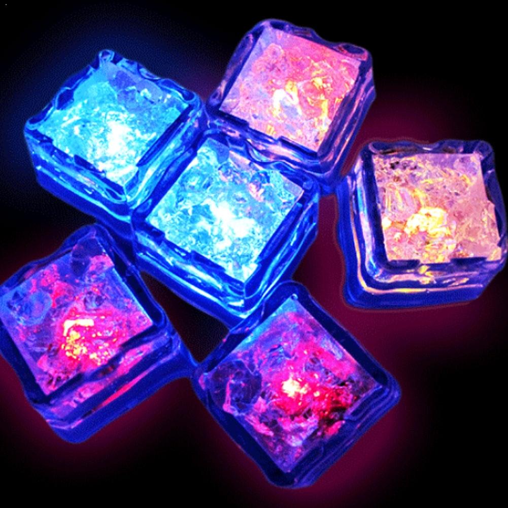 Klein ijsblokjes speelgoed met water led speelgoed voor feestdecoraties gratis en festival willekeurig  d4 uur 0