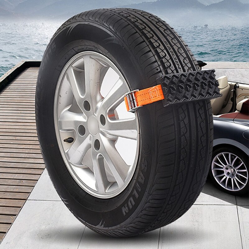 2x Tire Traction Mat Recovery Track Portable Emergency Device for Snow Ice Mud Sand Used to Cars Fleet Vehicle
