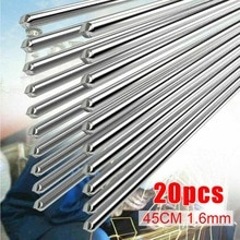 Varillas de soldadura de aluminio de alta resistencia, alambre de baja temperatura para soldar, 20 piezas, 1,6mm x 45cm