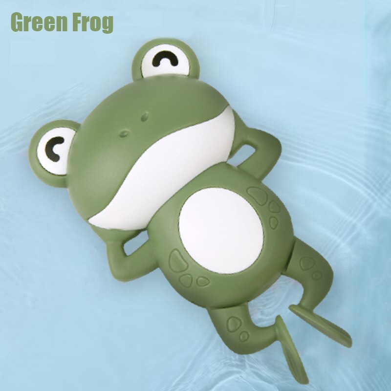 Nuovi giocattoli per bambini anatre da bagno per bambini piscina bagno giocattolo gioco acqua orologio da bagno vasca da bagno piccola anatra carina giocattoli per bambini: Green Frog