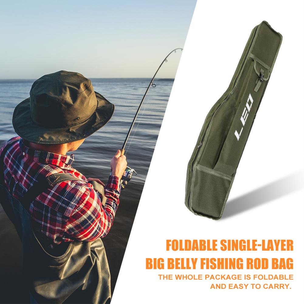 Durable Fishing Pole Storage Case Single Layer Big Easy to Package Not Easy to Fall Off Belly Sea Boat Fishing Tackle Pouch