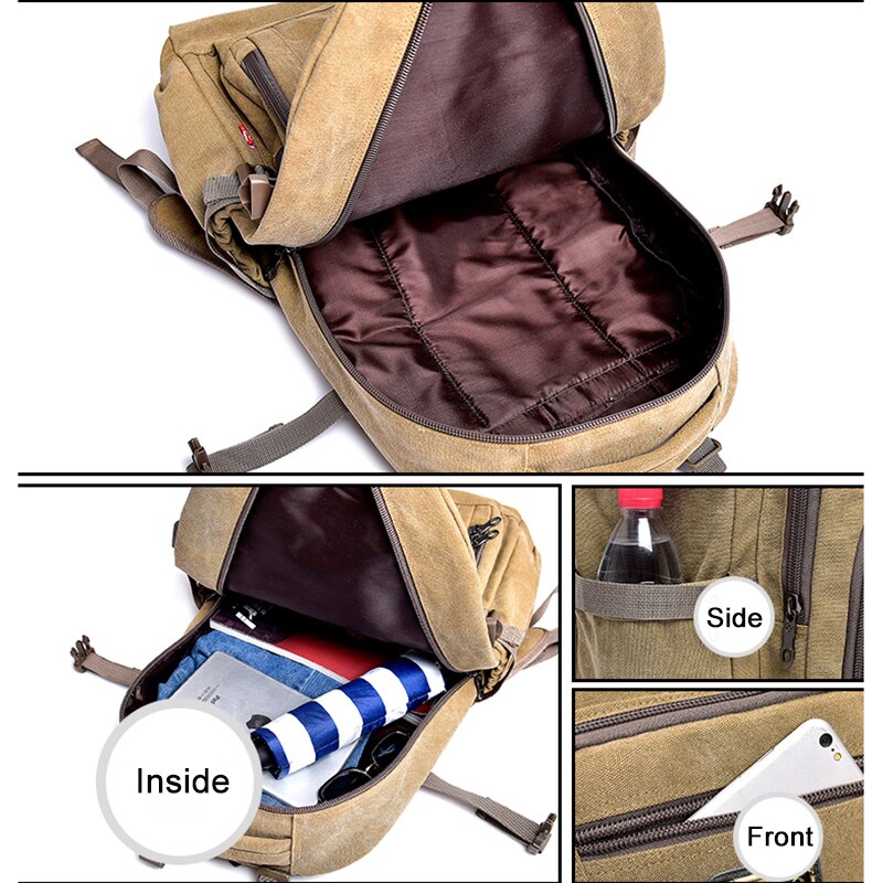 Freizeit Leinwand Reise Rucksack Große Kapazität Männer Ich bin Freien Bergsteigen Tasche Männlichen Rucksack Gepäck Schule Tasche