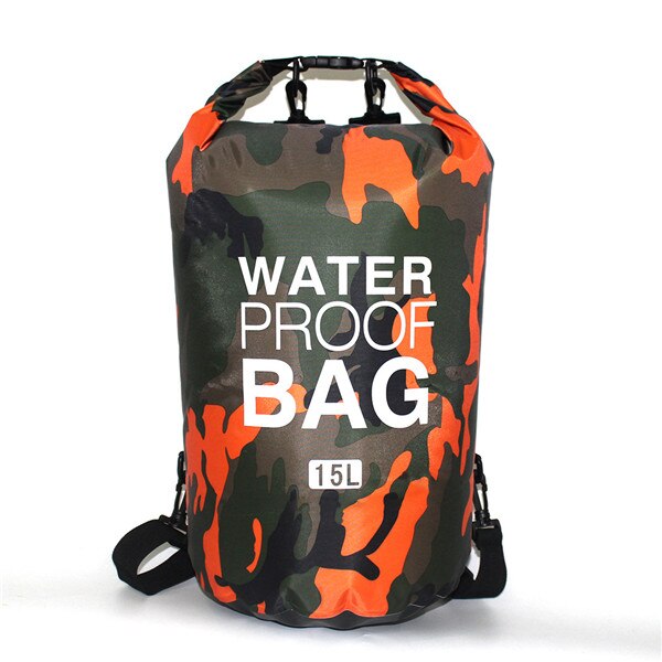 5l 10l 20l bolsa de almacenamiento de compresión de buceo al aire libre impermeable para hombres y mujeres natación a la deriva Kayak bolsa seca deportes acuáticos al aire libre: 15L A