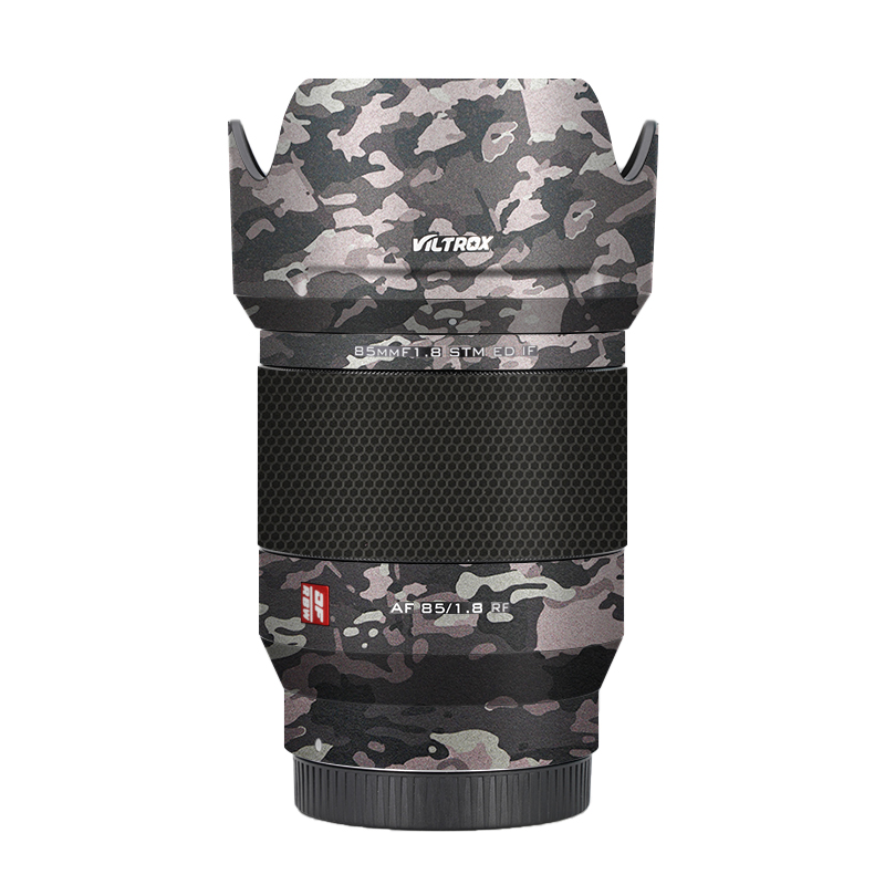 Viltrox AF85F1.8 RF naklejka na obiektyw Viltrox AF 85mm F1.8 RF mocowanie obiektywu skórka kalkomania Premium okłady obudowy ochronna folia: Field Camouflage
