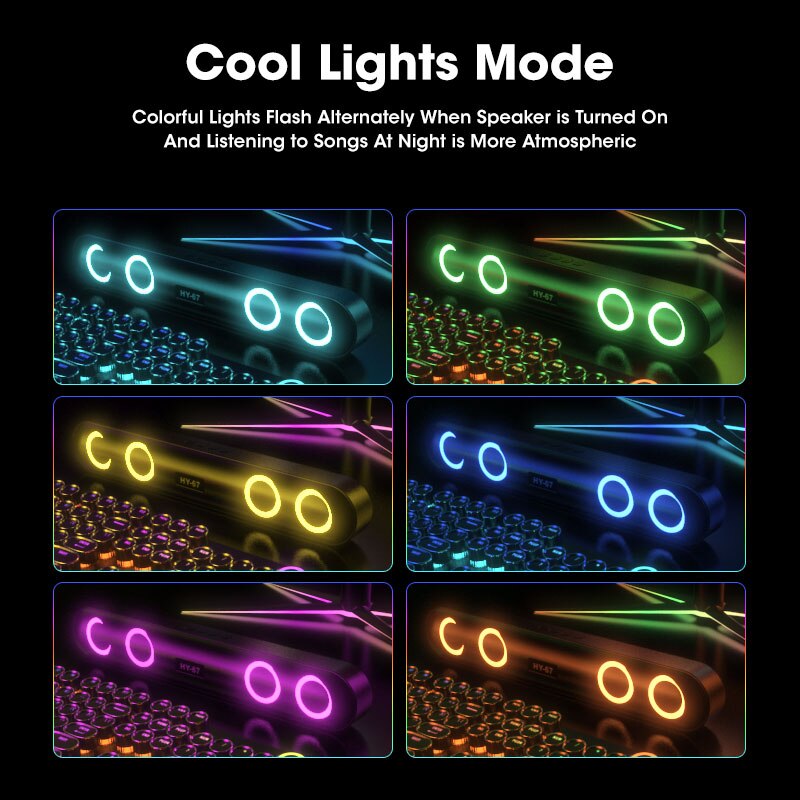 Cool Lichten Modus 4D Soundbar 5.0 Bluetooth Speakers Thuis Luidspreker Box 360 ° Surround Stereo Subwoofer Sound Bar Voor Pc laptop
