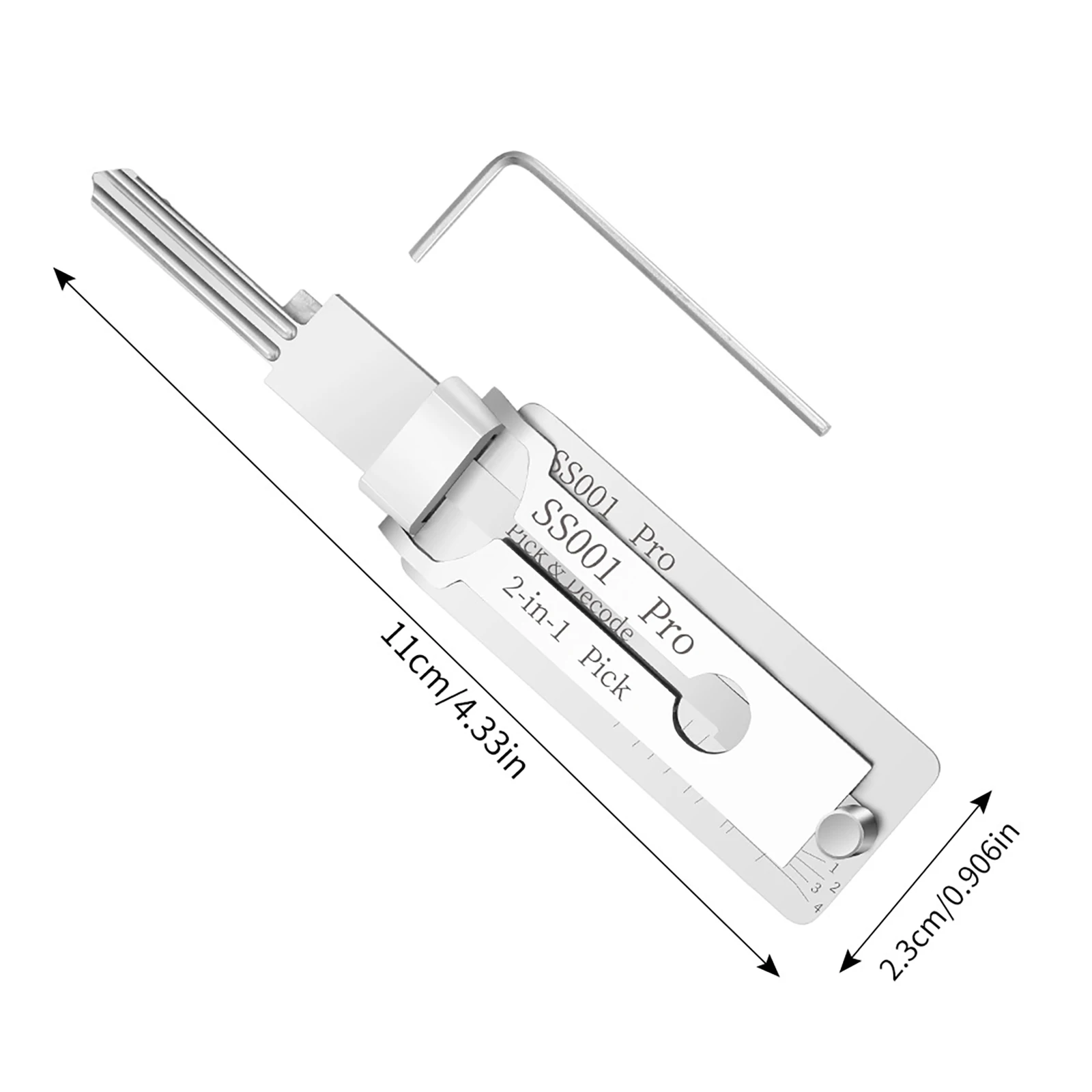 Stainless Steel SS001 Lock Key Precision Hook & Pick 2 in 1 Kit Hooking Tool Maintenance Repair Set Unlocking Engineering Car