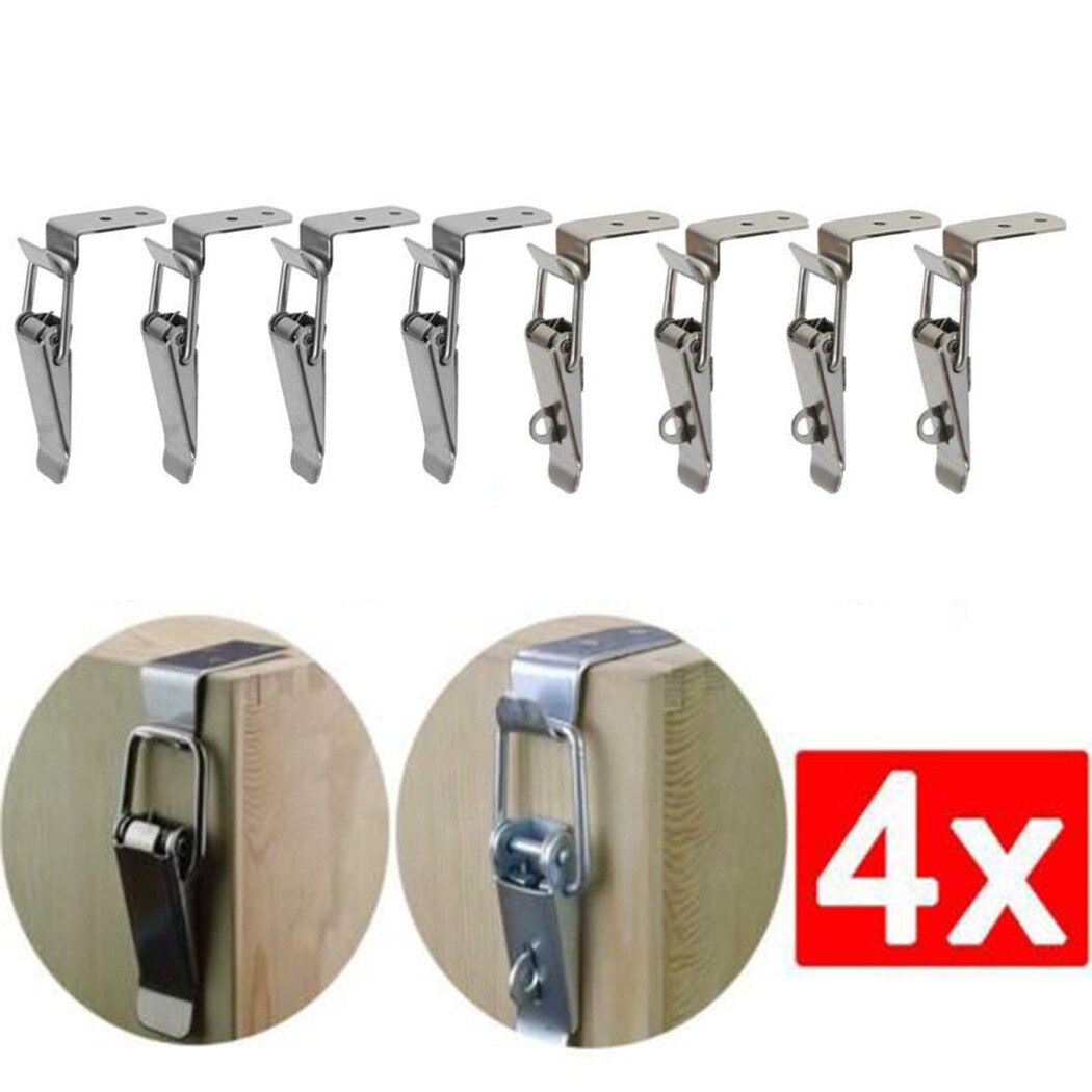 Set Latch Silver Spring Stainless Steel Toggle Tools Accessory Clamp Clip