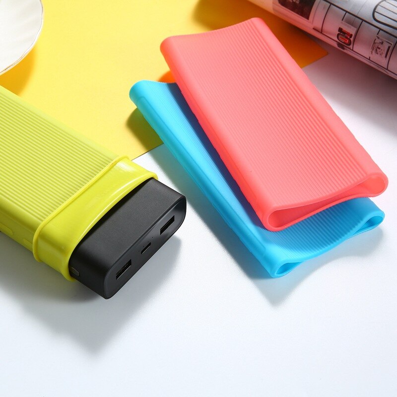 Silicone Powerbank Shell Case Protector Case Cover for Xiaomi Power Bank 3 20000 MAh Dual USB Port Skin Shell Sleeve