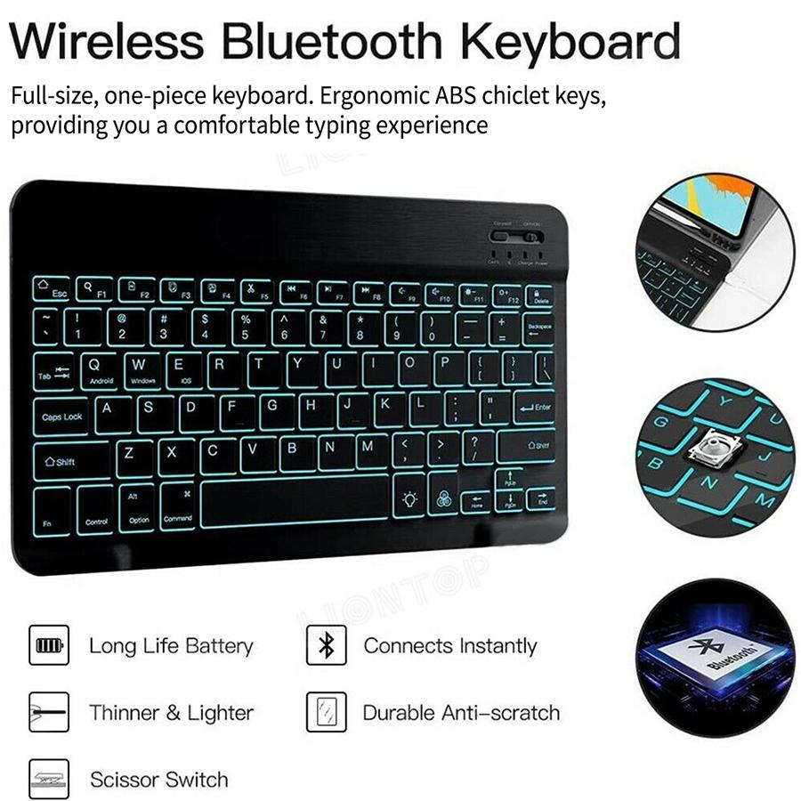 Backlit Draadloos Toetsenbord Case Voor Lenovo Tab M10 Fhd Plus 10.3 Tb-X606F TB-X606X Tablet Stand Cover Folio Case met Toetsenbord