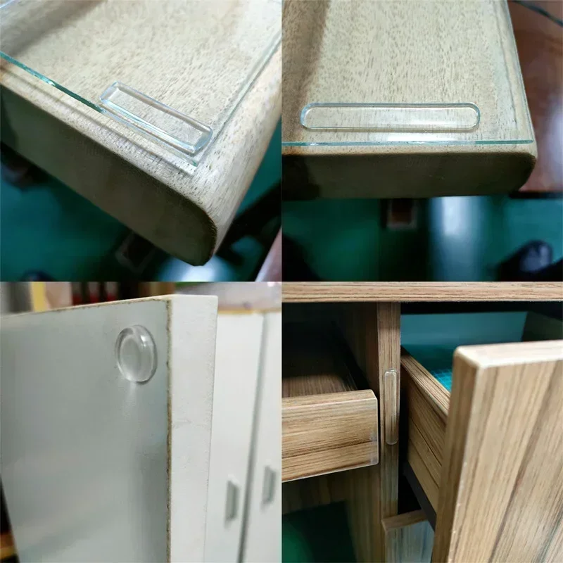 1 Blatt selbstklebende Puffer-Pads, Silikon-Türstopper, Schrank-Stoßstangen, Wandschutz, Möbel, Kühlschrank, Anti-Crash-Pad