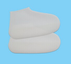 2 x Step In Sock Cover Waterproof Reusable Fast Hand-Free Boot Shoe Sock Covers: White / M