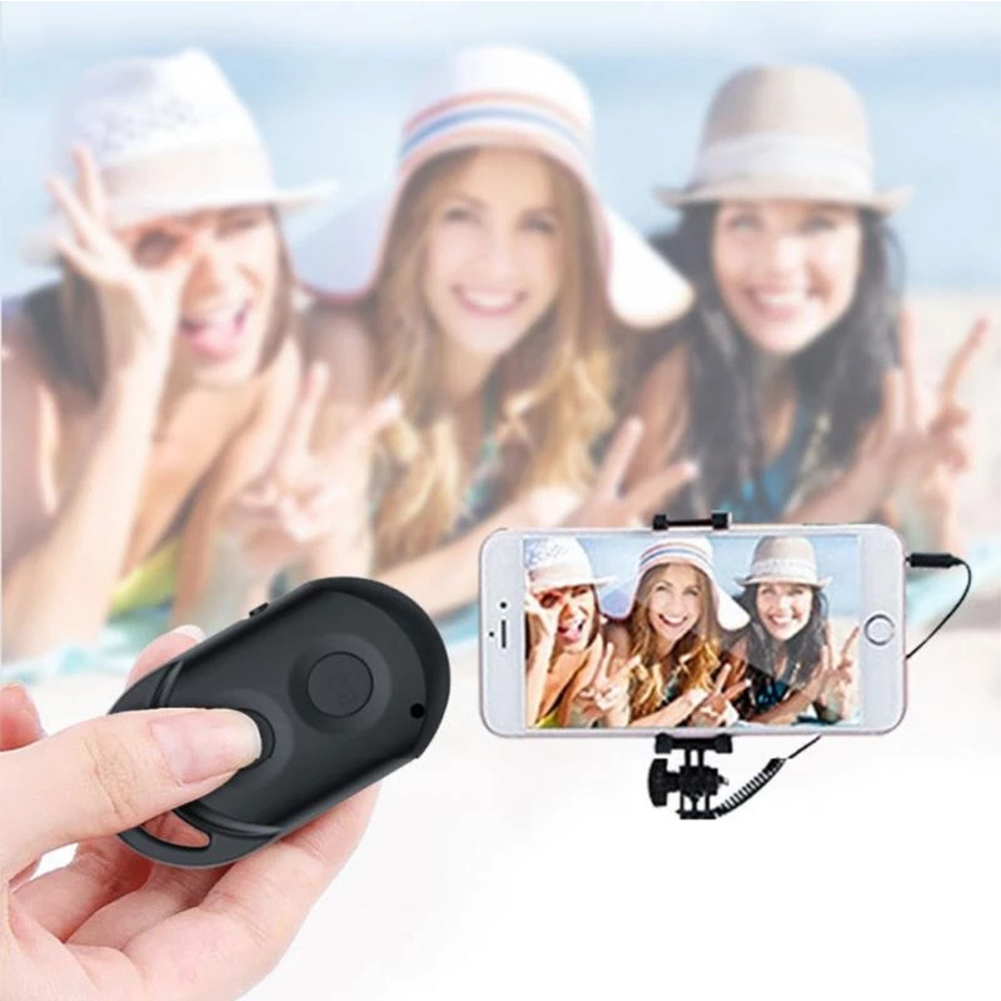 Bluetooth-compatible Mini Remote Controller USB Rechargeable Wireless Dual-button Self-timer Shutter For Smartphone Android IOS