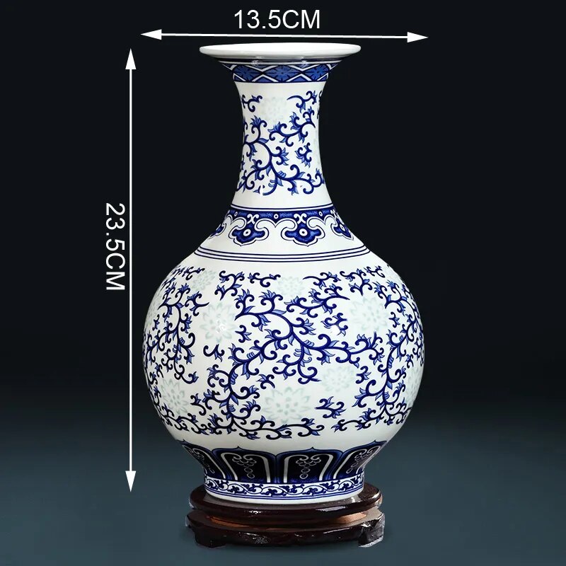Bone China Flower Vase, Home Decor, Chinese Tradition Vases for Flowers, Ceramic Vase Decoration Home, Living Room: PURPLE