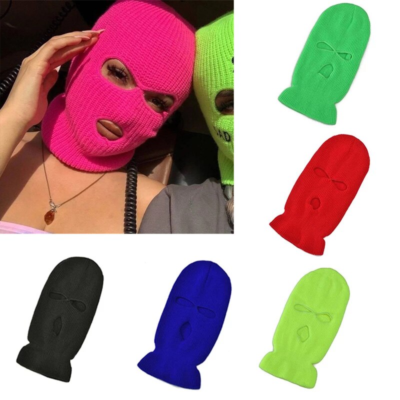 cycling winter hats unisex funny mask hat wool knit bonnet halloween party ski beanie caps czapka zimowa touca