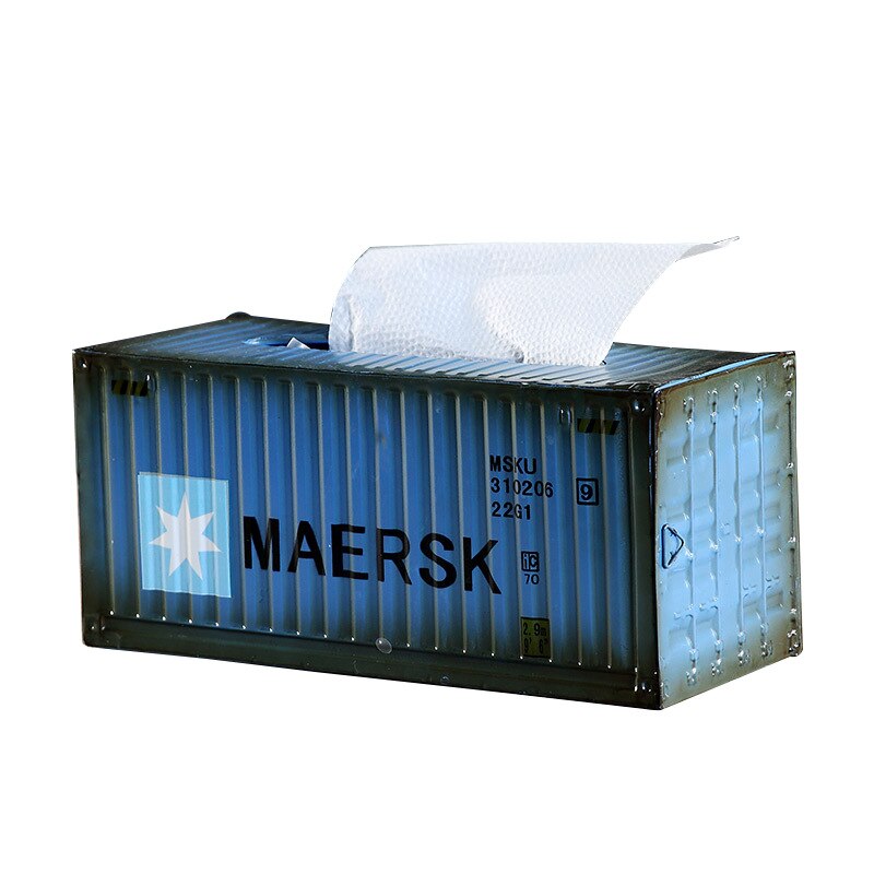 Amerikaanse Retro Industriële Stijl Container Iron Tissue Box Restaurant Tafel Plaatsing Persoonlijkheid Decoraties