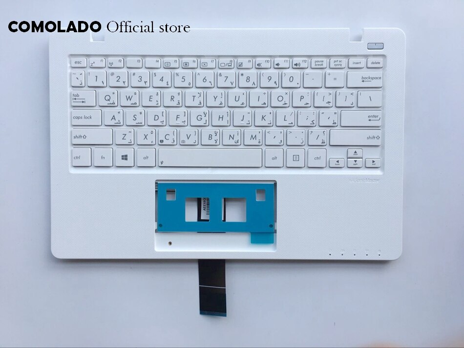 Teclado de cubierta superior con reposamanos nórdico checo árabe Alemania hebreo Hungría Corea para ASUS X200C X200CA X200L X200LA X200M X200MA: SILVER