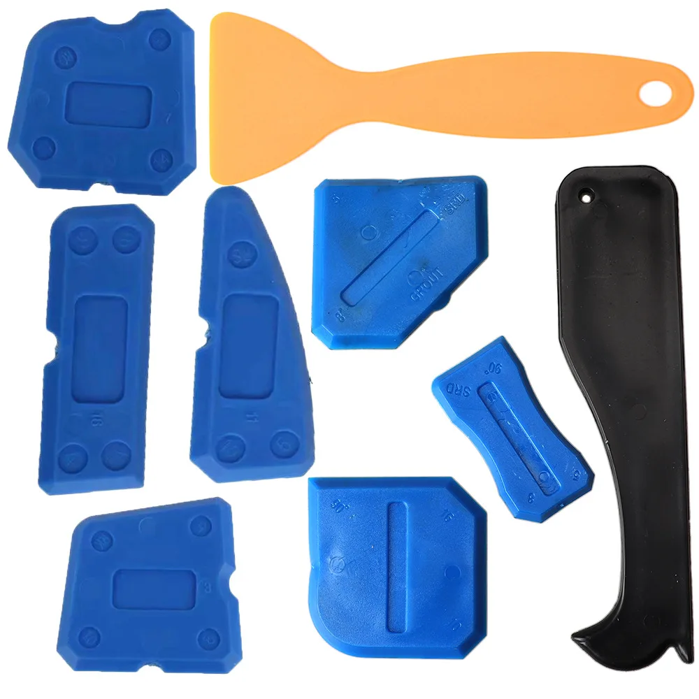 Siliconen Kit Krabber Gereedschap Kit Grout Verwijderaar Handspatel Messen Voor Grout Raam Deur Cement Vloertegel Randreiniging: YELLOW