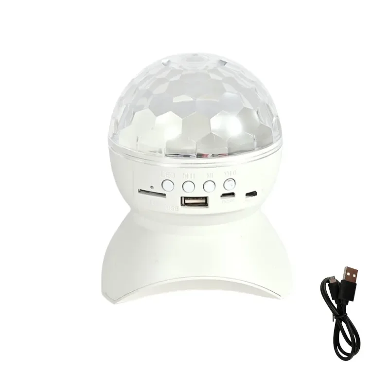 Bluetooth-ljud dj-ljus 360 omgivande discokula färgglad kristall usb-scenlampa konsoler led-lampor för discofester: Default Title