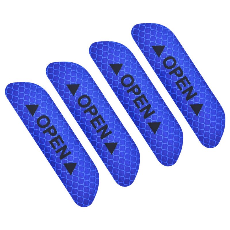 Juego de 4 pegatinas reflectantes para puerta de coche, cinta reflectante abierta, reflectante, para Exterior, 4 unidades: BL
