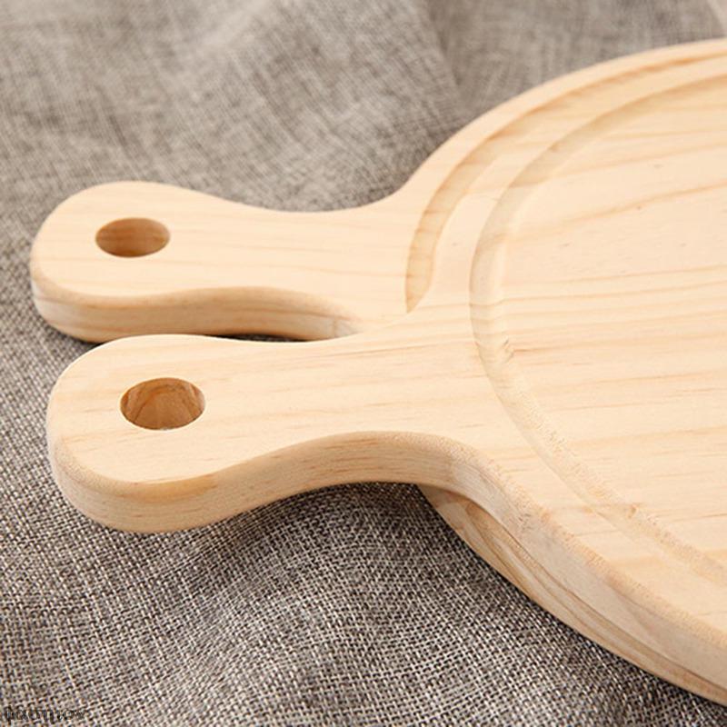 Durable Round Wooden Pizza Paddle Serving Board Making Peel Cutting Tray 4 Sizes 6/7/8/9/10/11/12 Inches