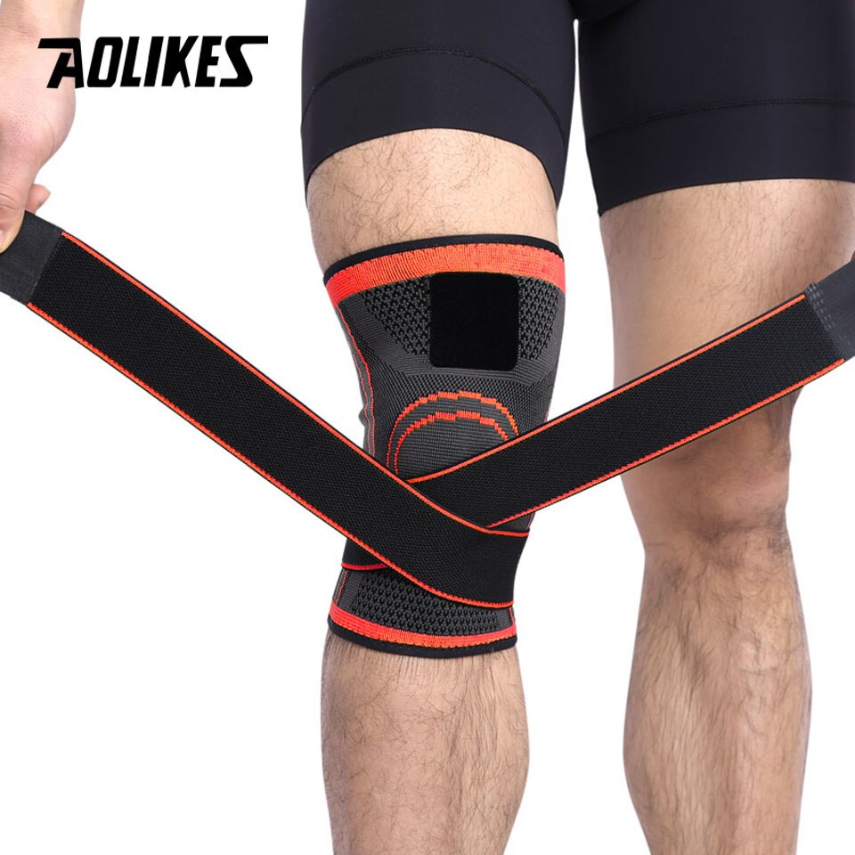 1PCS 3D weben druckbeaufschlagung knie brace basketball tennis wandern radfahren knie unterstützung professionelle schutz sport knie pad