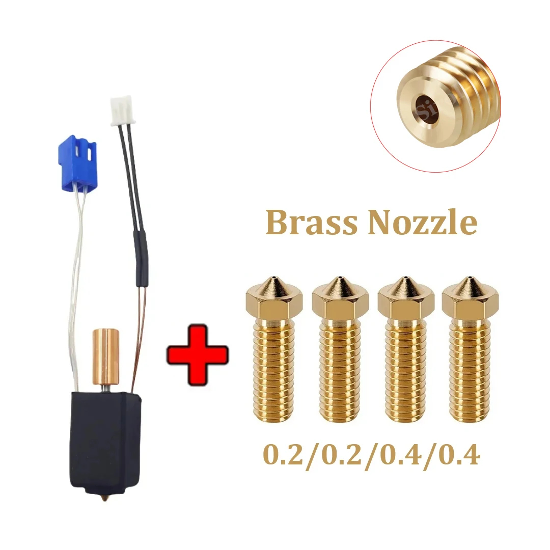 Upgraded Hotend for Artillery Sidewinder X1 X2 Genius and Pro 3D Printer Parts All Metal Nozzle Heating Block Thermistor Kits: Blue