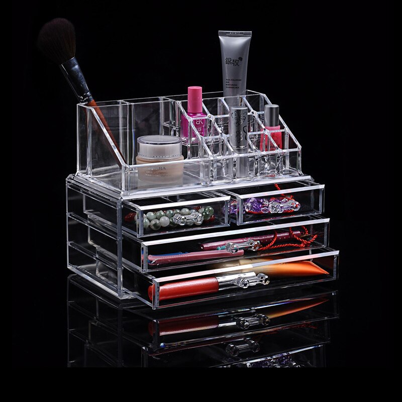 Acryl transparante Make-Up Organizer Opbergdozen Make Up Organizer Voor Cosmetica Borstel Organizer home Storage Drawers type