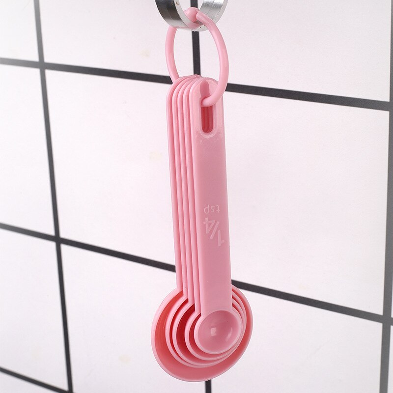 10Pcs/Set Kitchen Measuring Spoons PP Plastic DIY Baking Supplies Portable Pure Color Stackable Combination