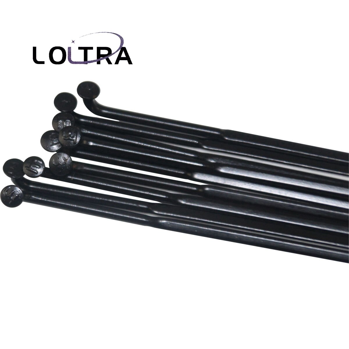 LOLTRA Ultralight 4.3g/pcs CN MAC 424 Aero Bladed Spokes with Alloy Nipples for Road/MTB, J-bend / Straight Pull