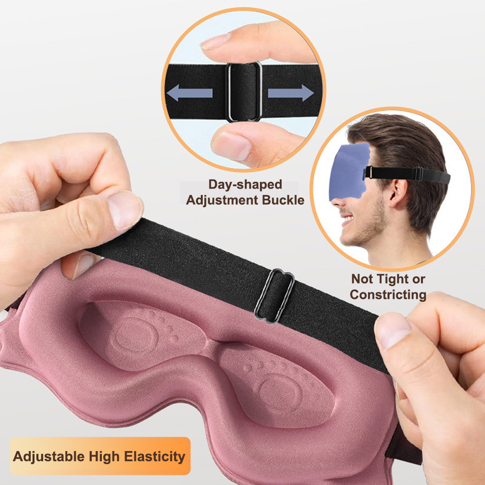 3D Slaapmasker Verduisterend Slapen Oogmasker Ogen Cover Reizen Slaapmasker Draagbare Blockout Licht Slaapmasker Ademende vulling
