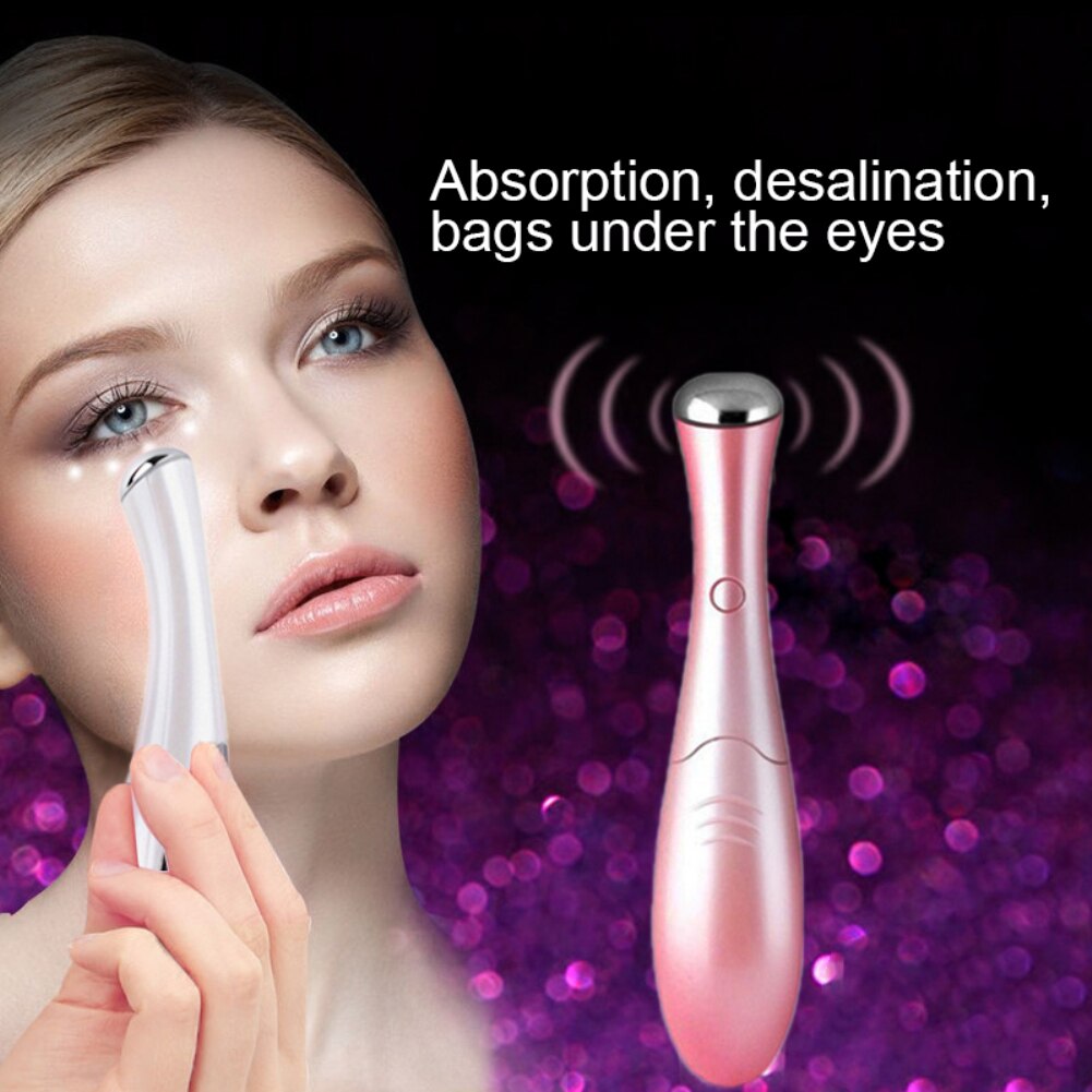 Portable Electric Eye Skin Massage Device Facial Vibration Dark Circle Magic Stick Anti Bag Pouch Wrinkle Eye Care Tools TSLM1