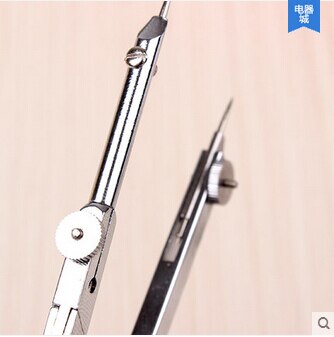 Deli 8603 premium metal padrão compasso com lápis leva alta qualidade durável lápis compasso material de escritório e escola