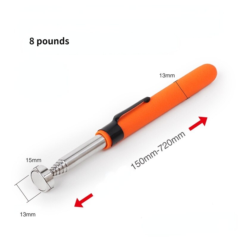 1pcs Mini Portable Telescopic Magnetic Magnet Pen Handy Tool Capacity For Picking Up Nut and Bolt Extendable Pickup Rod Stick: D