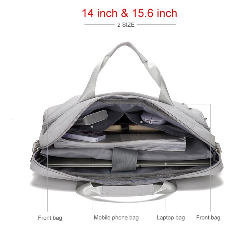 Laptop Briefcase Bag 14&15.6 inch Waterproof Notebook Handbag Business Shoulder Bag for Men and Women