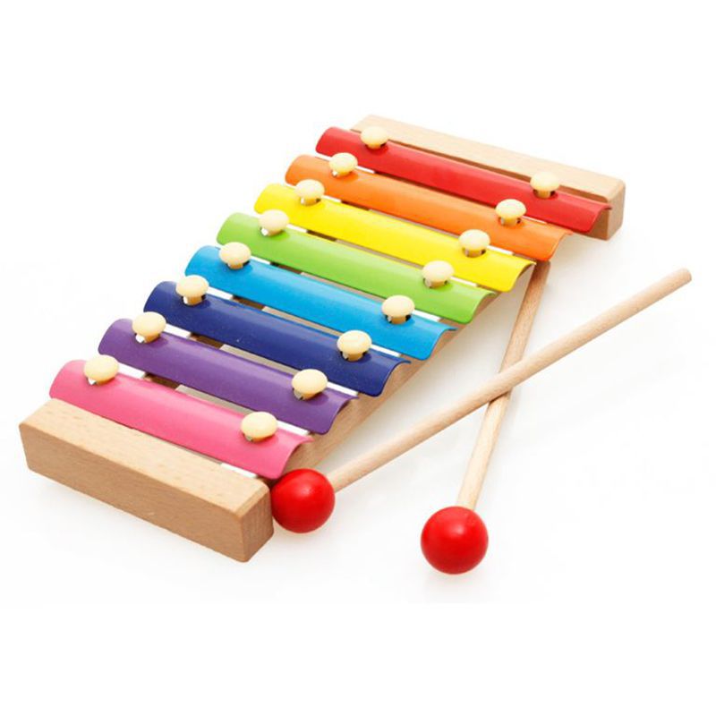 Xylophon 8 Schlüssel Edelstahl Tastatur Holz Hand Klopfen Musical Schlagzeug Instrumente Pädagogisches Spielzeug Für freundlicher Baby 77: Ursprünglich Titel
