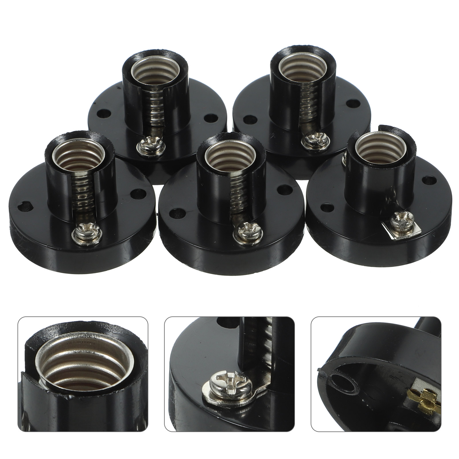 Porte-ampoule à douille E10, 5 pièces, supports de lampe à vis pour expérience électrique et réparation de lampe: Default Title
