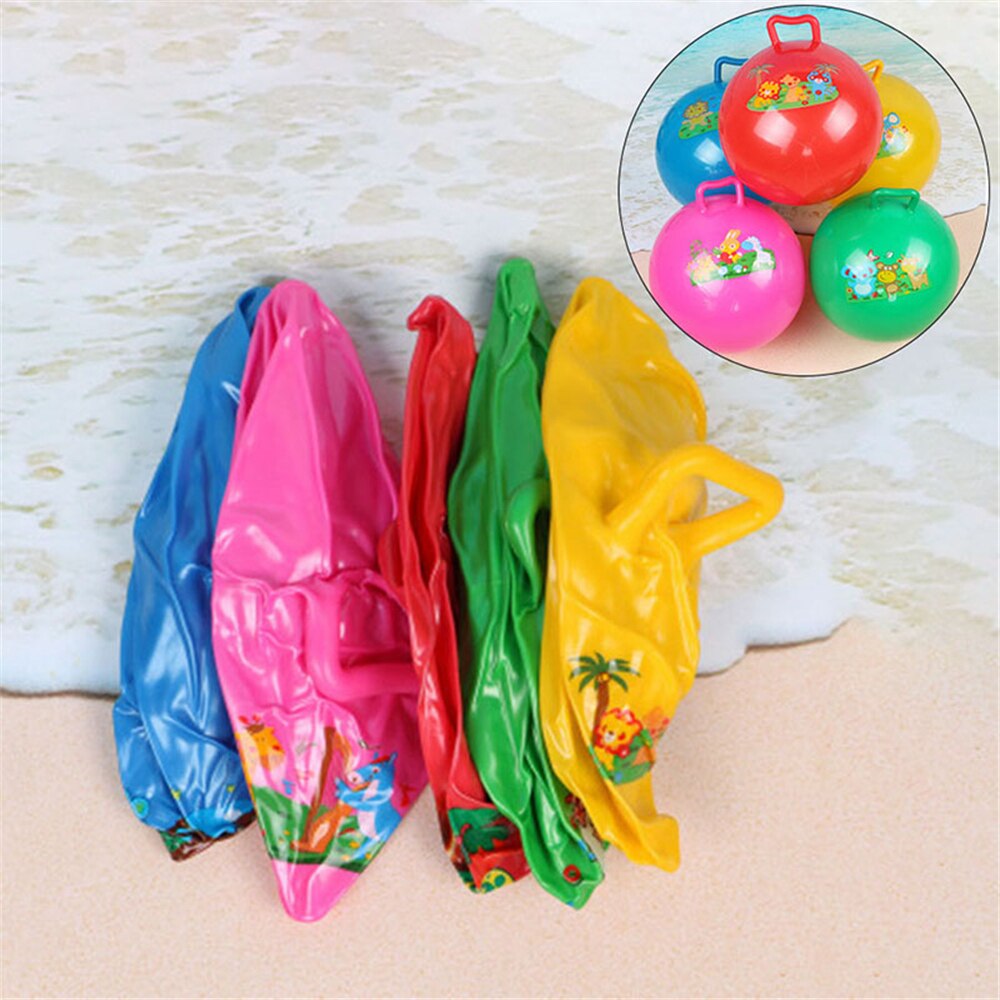 25cm Space Hopper Ball Inflatable Bounce Balls With Handle For Kids PVC Durable Great For Indoors Randomly 1 Pcs