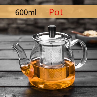 XING kilogram wysokiej temperatury szklany zestaw robić herbaty czajniczek, filtr ze stali nierdzewnej grube szkło garnek czajnik czerwona herbata: 19-KL4