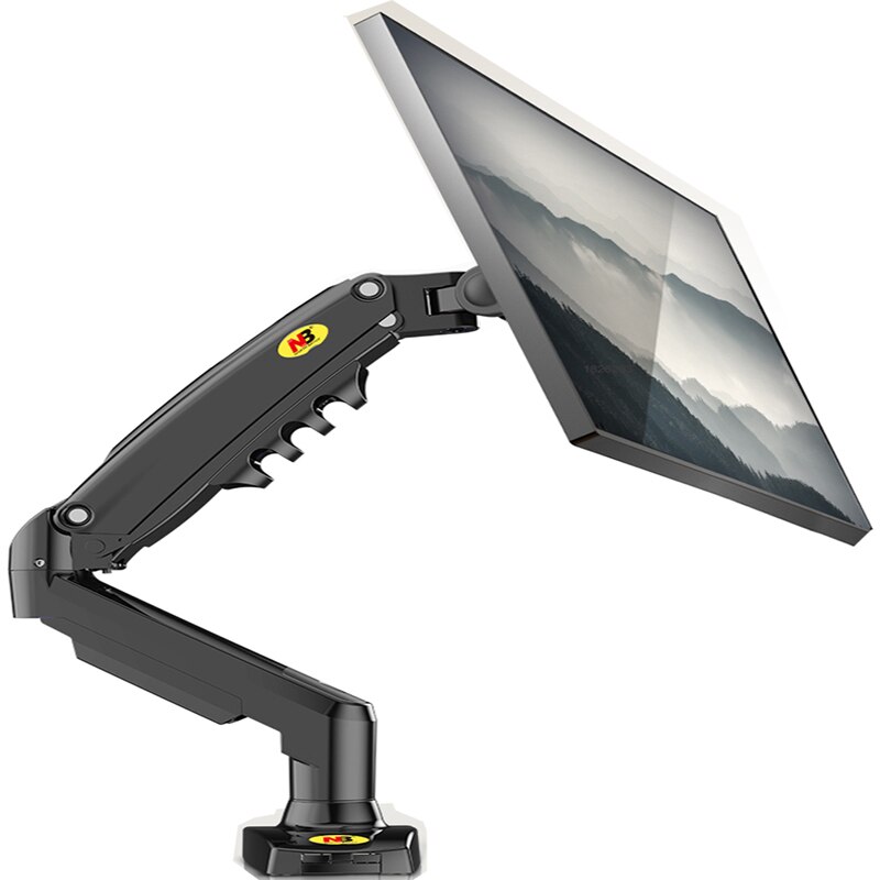 NORTH BAYOU F80 resorte de Gas 17-30 pulgadas escritorio LED LCD Monitor soporte brazo ergonómico puntal de Gas Flexi montaje carga 2 ~ 9kgs: Naranja