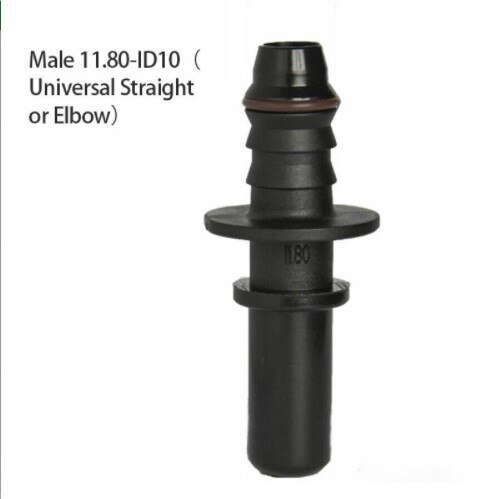 Quick Release Nylon Fuel Line Rubber Hose Coupler 7.89/9.89/11.8 Car Fuel Line Hose Coupler Connect Connector Car Accessories: 11.80 Male connector