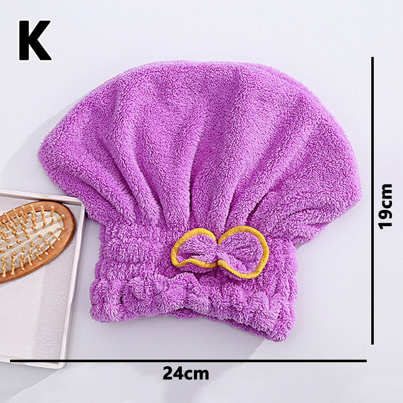 Microvezel Quick Haardrooginrichtingen Bad Spa Strik Wrap Handdoek Hat Cap Voor Bad Badkamer Accessoires: Ivoor