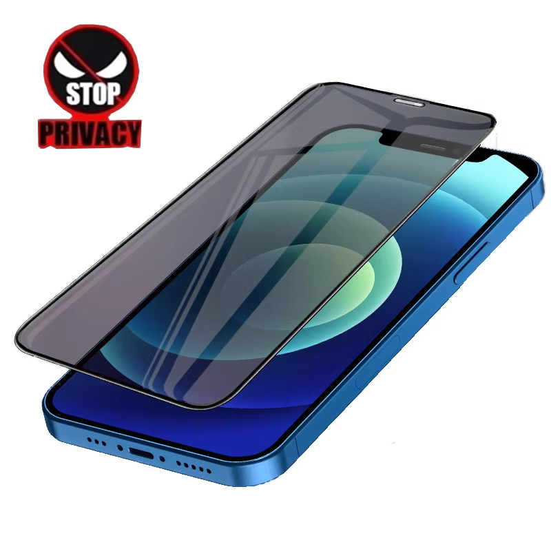 4 Stück schwarze Sichtschutzfolie mit 4 Stück Objektivschutz für iPhone 16 15 Profi Max Glas 11 Profi 16 15 Plus 14 13 12 Profi Film