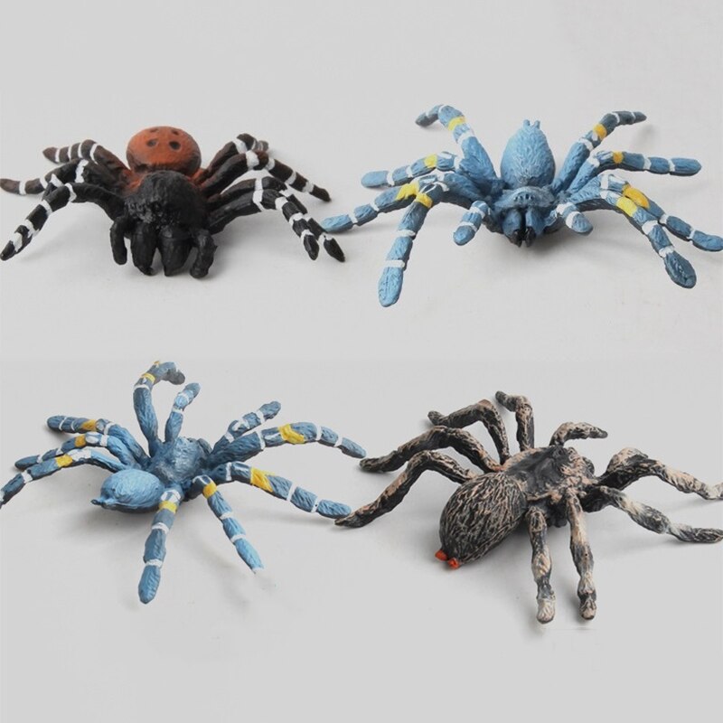 1pcs Artificial Spider Halloween Decoration Simulated Spider Model Realistic Plastic Spider Figurines Kids Educational Toys