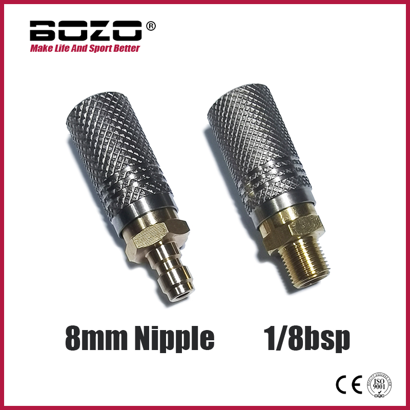 Presa adattatore a sgancio rapido per ricarica morbida HPA ad aria estesa 1/8BSPP(G1/8) Accessori per capezzoli maschi da 8 mm