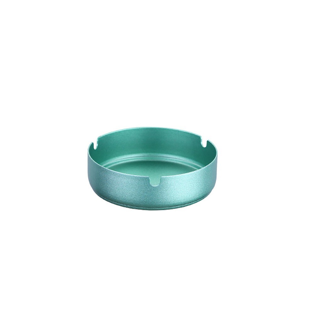 Luxe Roestvrijstalen Asbak Kleurrijke Draagbare Hittebestendig Slip Asbak Ronde Asbak H5: green
