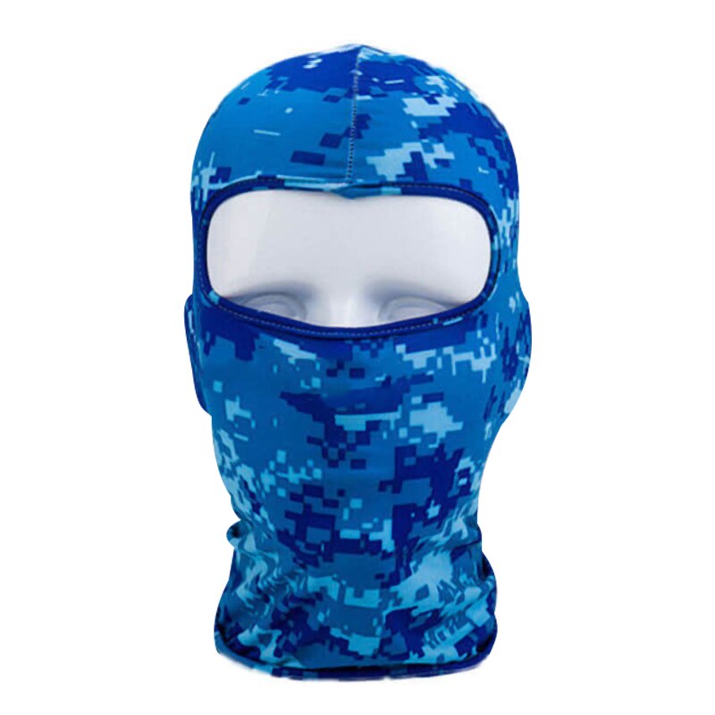 Outdoor Full Face Mask Lycra Balaclava Thin Motorcycle Cycling Ski CS Mask Digital Green Camo
