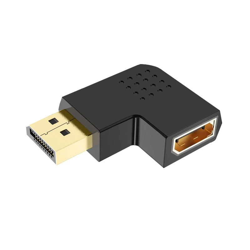 Displayport Adapter Plug Converter Connector Male to Female HD Video 90 Degree for Laptop Monitor Projector HDTV DP: WHITE